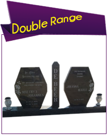 Granite Tombstone Double Range